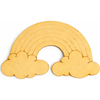 omalovánky Mácova dílna Dřevěné omalovánky - duha 20x13cm