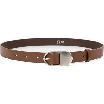 Opasek Dámský kožený opasek hnědý D118.25 šířka 25 mm polská výroba