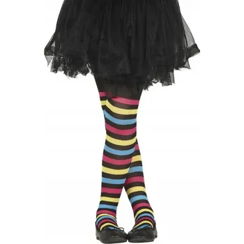 Dámské punčochy PUNČOCHÁČE BAREVNÉ DĚTSKÉ PÁSKY KARNEVAL