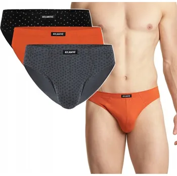 Slipy Pánské slipy ATLANTIC 3MP-100 w4 bavlna 3 ks (3PAK) M