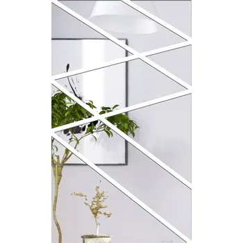 Zrcadlo Zrcadlo akrylové 40x70 cm MNOHOÚHELNÍKY 9 ELEMENTŮ