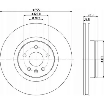 Brzdový kotouč Brzdový kotouč Hella 8DD 355 132-931
