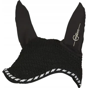 Koňská maska proti hmyzu Kerbl síťka proti mouchám na uši, černá