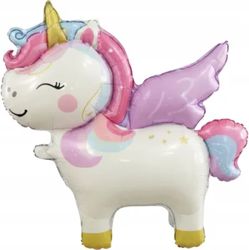 Balónek FÓLIOVÝ BALÓNEK Jednorožec Pastelový 61x62cm Saténový DEKORACE