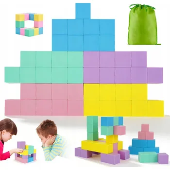 ostatní stavebnice STAVEBNICE KOSTKY 3D Stavební Krychle Sada 45ks