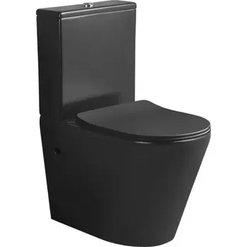 Klozet WC kombi bez splachovacího kruhu LVP0838 Bono Black