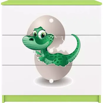 Dětský pokoj Dětská komoda Babydreams zelená - Dinosaurus