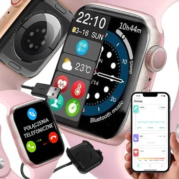 Hodinky Chytré Hodinky Smart-Trend Růžové, Gumové, Bluetooth, Volání