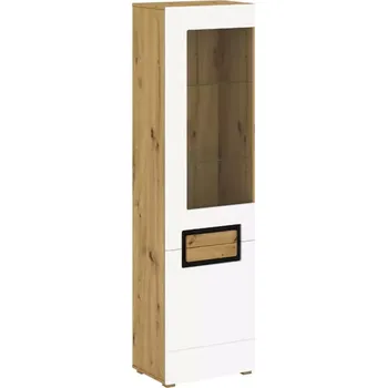 Obývací stěna Vitrína Pawel 55cm Dub/Bílá