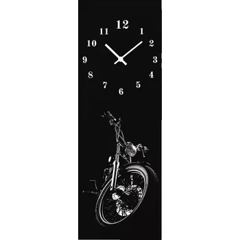 Hodiny nástěnné Glassclock 20x60 GC105 Black Motor GL-13712