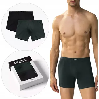 Boxerky 2-BALENÍ Pánské boxerky šortkového střihu bavlna Atlantic L