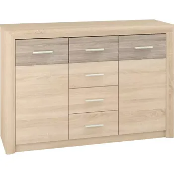 Kancelářská sestava Komoda Castel 138cm dub sonoma/ sonoma lanýž