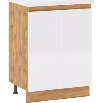 Kuchyňská skříňka Magnolia 60 cm, bílá/ dub wotan, D60 D2