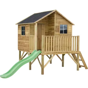 Dětský domeček Dětský domeček Jerzyk se skluzavkou 175x226x250.5 cm