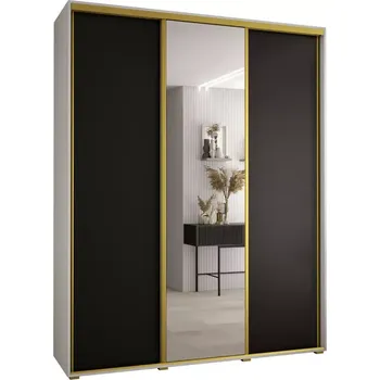 Předsíňová stěna Skříň 45 Canaris 3 190 bílá/černá/gold