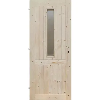 Interiérové dveře Palubkové dveře 1S prosklené 80L smrk