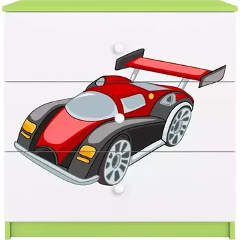 Dětský pokoj Dětská komoda Babydreams zelená - Auto