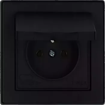 Elektrická zásuvka Zásuvka jednoduchá IP44 vodotesná černy Imperia