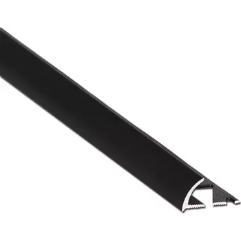 Stavební profil Ukončovací lišta ovál hliník černý 10/250