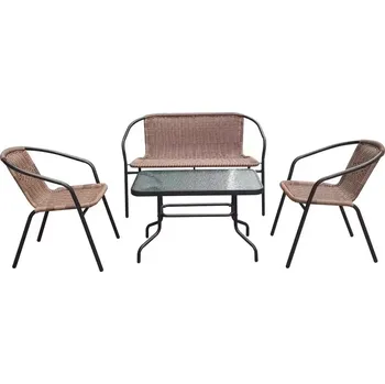 Zahradní sestava Zahradní&nbsp;sestava 2+1+1 hnědá