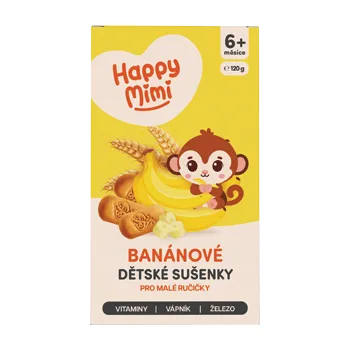 Happy Mimi sušenky s banánem 120g 6m