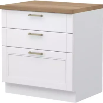 Kuchyňská Skříňka Tara R-80-3f/4 3s Standard White Mat