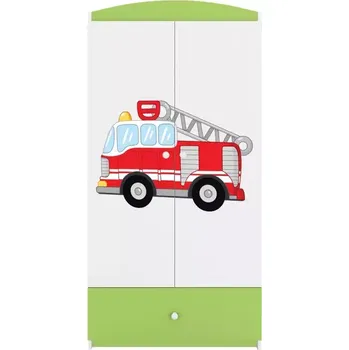 Ložnicová sestava Skříň Babydreams zelená - Hasičské auto