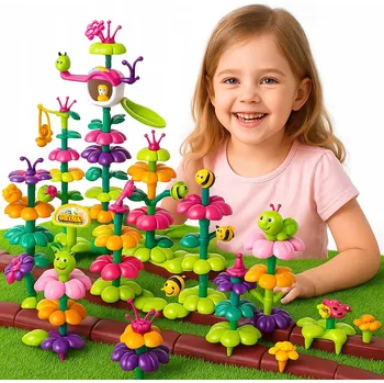 ostatní stavebnice Kreativní sada Stavebnice BLOCKS FLOWERS GARDEN DIY dárek pro děti domácí spotřebiče 49 DÍLŮ