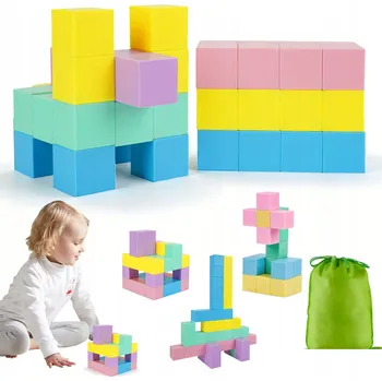 ostatní stavebnice MAGNETICKÉ EDUKAČNÍ STAVEBNICE 45 KS ROZVÍJEJÍ MANUÁLNÍ ZRUČNOSTI DĚTÍ