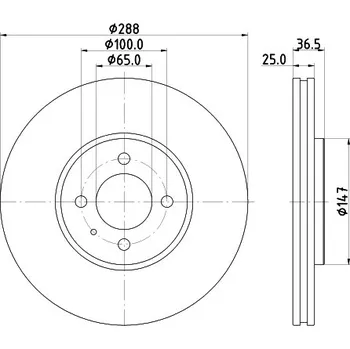 Brzdový kotouč Hella 8DD 355 131-991 Brzdový kotouč