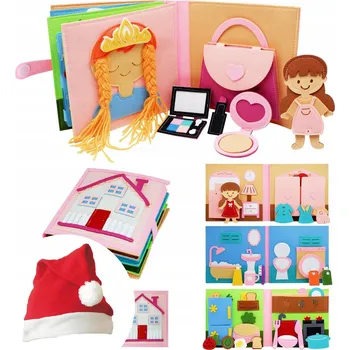 Hračka pro nejmenší Montessori Manipulační Tabule Senzorická Knížka Hračka Vzdělávací