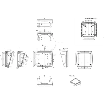Bopla BoPad BOP 1212 P-9016-SET pultové pouzdro (d x š x v) 122 x 118 x 57.60 mm ABS bílá (RAL 9016) 1 ks