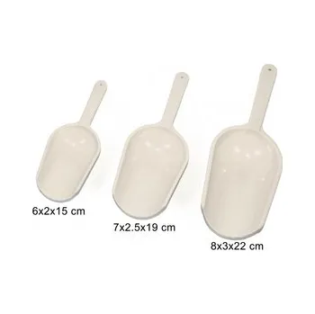 Dóza na potraviny DUE ESSE, Sada 3ks lopatek UH na sypké potraviny 15, 19 a 22 cm, bílá