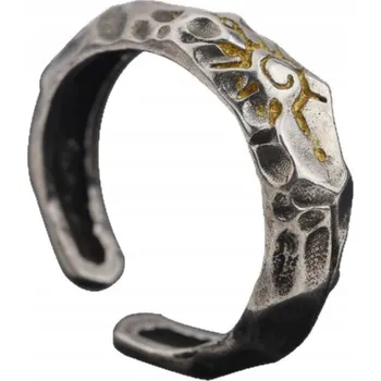 Prsten Pánský prsten s kamenem přání ve vintage stylu, stříbro S925, nastavitelná velikost