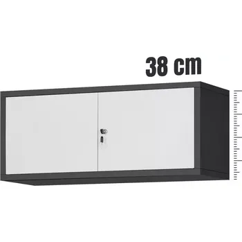 Kancelářská sestava Závěsná skříňka Ewa kov antracit/bílá