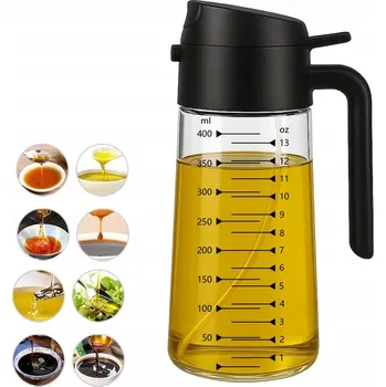 Nádoba na olej a ocet SKLENĚNÝ ROZPRAŠOVAČ NA OLEJ, OLIVOVÝ OLEJ, OCET DÁVKOVAČ VE SPREJI, ROZPRAŠOVAČ 470 ML