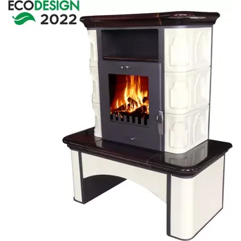 Krbová kamna Kachlová kamna Bremen II butter-coffebrown 7 kw