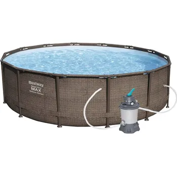 Bazén Bestway 16609PFS Bazén Steel Pro Max Rattan 3,66 x 1 m s pískovou filtrací STANDARD EVO 3596 l/hod