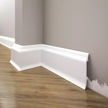 soklová lišta Podlahová lišta Elegance LPC-16-101 bílá mat