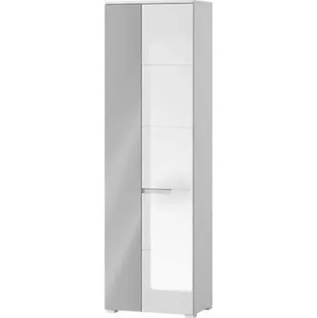 Předsíňová stěna Skříň Selene 60 cm, bílá mat / bílá lesk