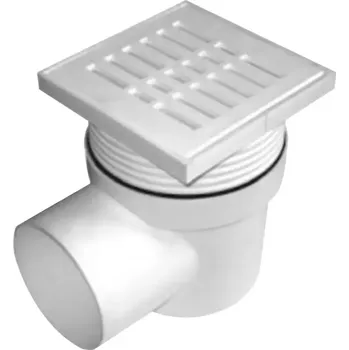 podlahová vpusť Odtoková Mřížka Boční FI 110 bílá sítko plast. KRA007