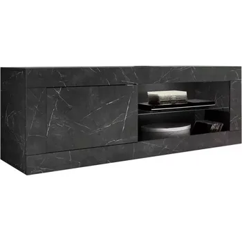 Obývací stěna TV stolek Basic mramor šedá/antracit