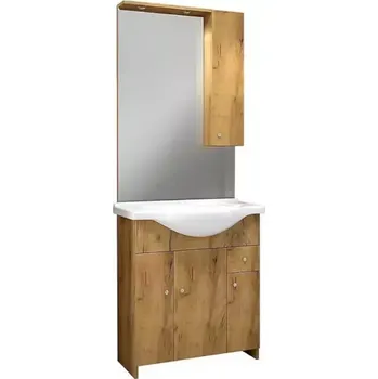 Koupelnový nábytek Skříňka s umyvadlem Bratislava 75 zlatý dub