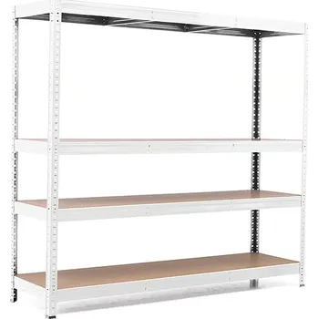 regál Policový regál Trestles RH 1500x1400x400, nosnost 1200 kg, 4 police Barva: pozink, Provedení police: dřevěná DTD 8 mm