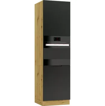 Kuchyňská skříňka Kuchyňská skříňka Cosmo Isabel D60 Pk/2133 P/L černý hrášek/dub artisan