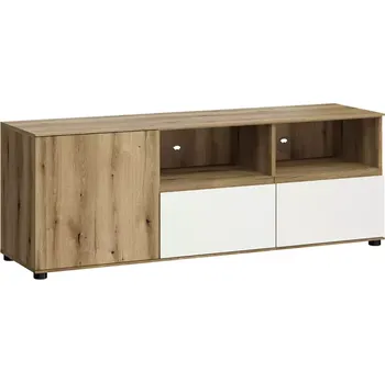 Obývací stěna TV Stolek Camino 1D2S CMNF 01 dub evoke+bílé platinové