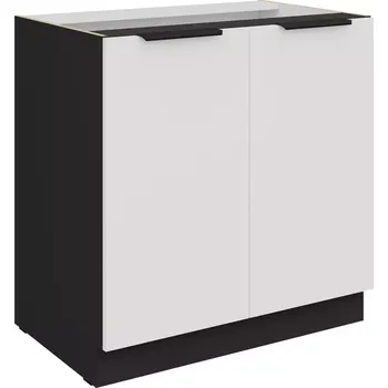 Kuchyňská skříňka Aria WH/BL Anti Fingerprint 80d 2f Bb