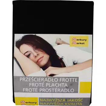 Prostěradlo Froté napínací prostěradlo 90x200 černé 44