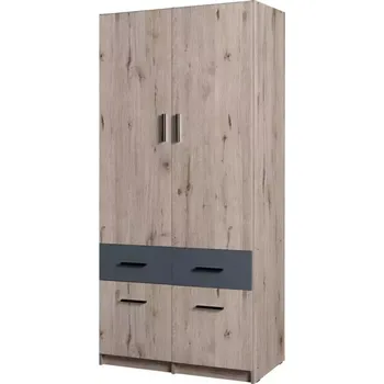 Kancelářská sestava Skříň Snow 03 2-D 4-S Wellington/Grafit