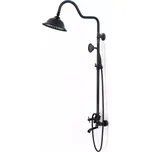 Sprchový set Retro Rea P2366 černý kartáčovaný povrch